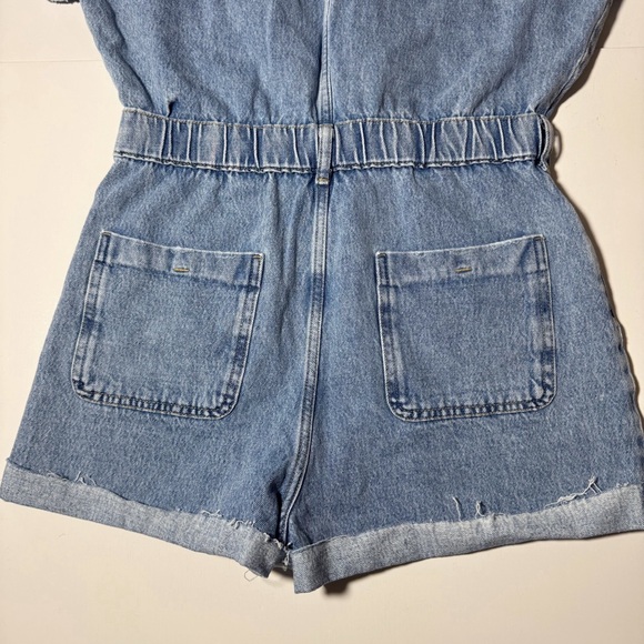 Zara Denim Short Romper - Picture 7 of 9